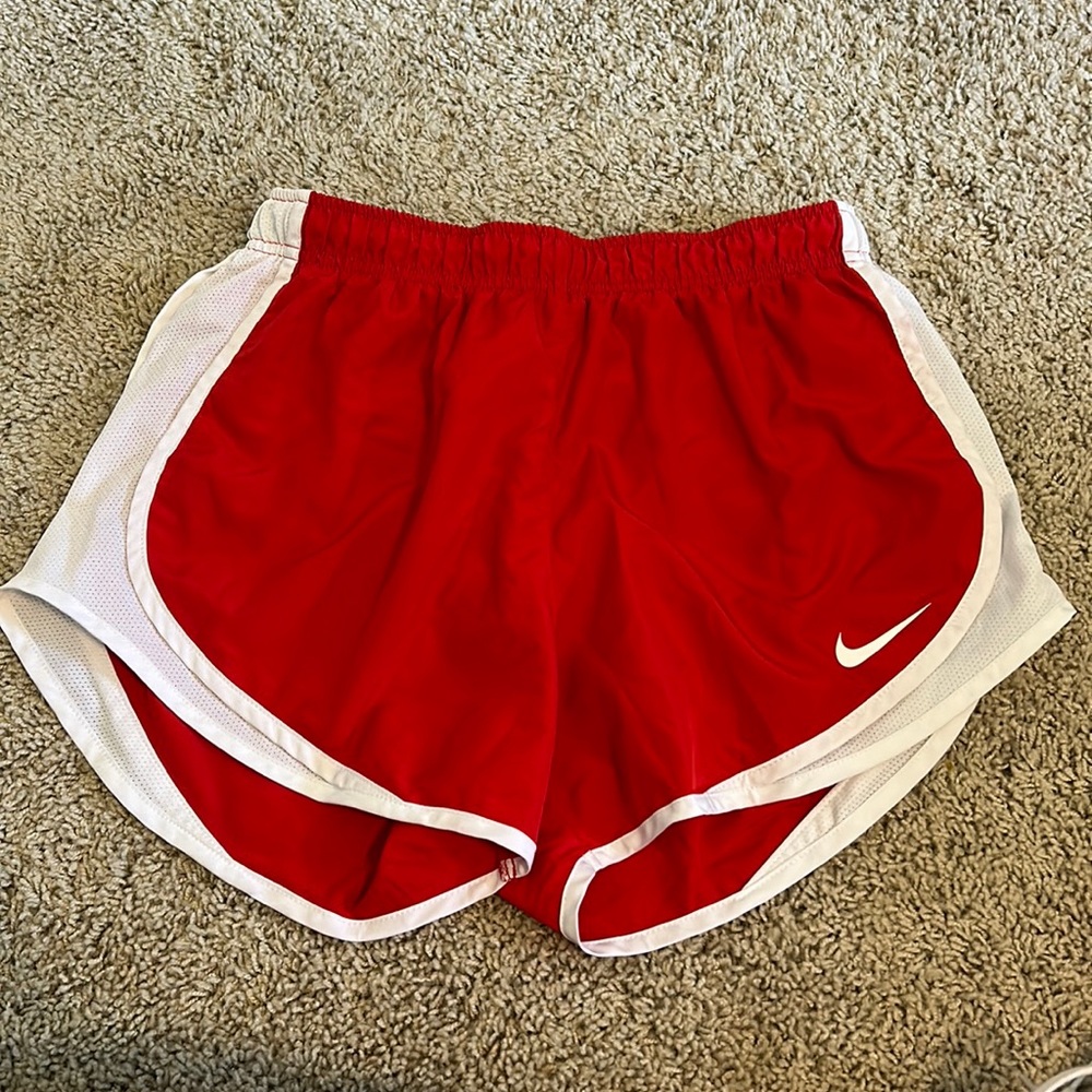 Dri-Fit Red and White Nike athletic shorts